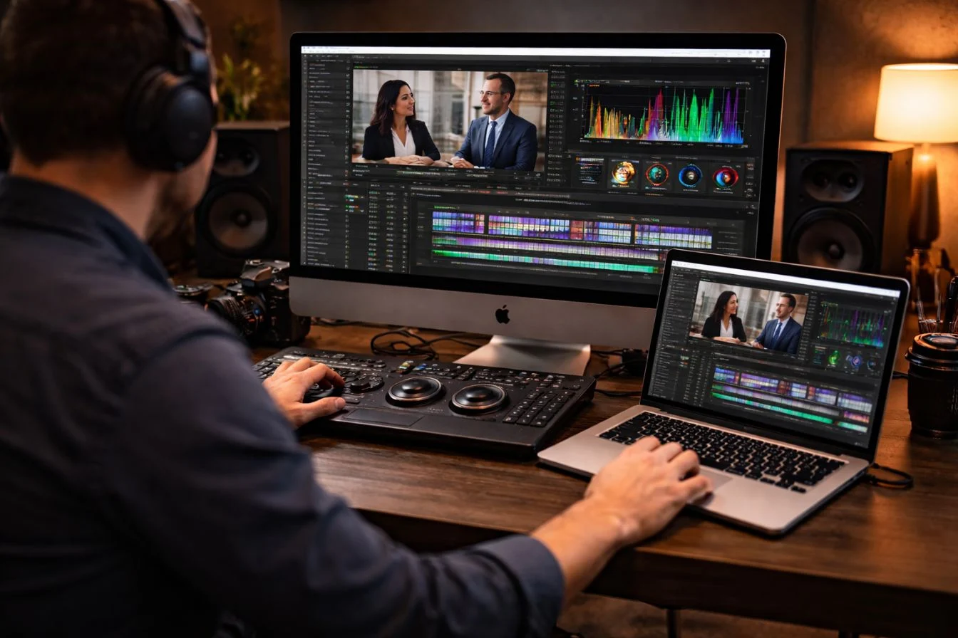 Color grading services by Visionary Motion Pictures cinematic studio